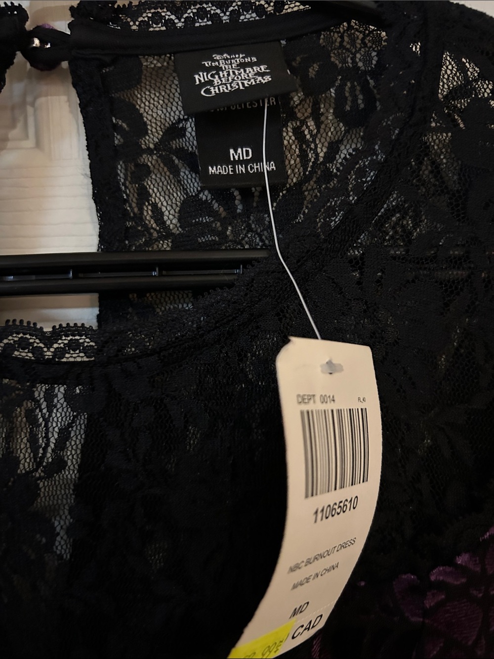 Hot Topic Purple and Black Lace nightmare before Christmas Mini Dress - Picture 4 of 5